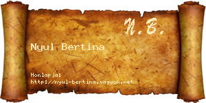 Nyul Bertina névjegykártya
